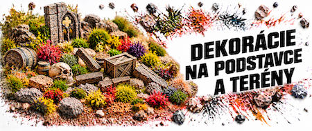 Dekorácie na podstavce miniatúr, herné terény a diorámy